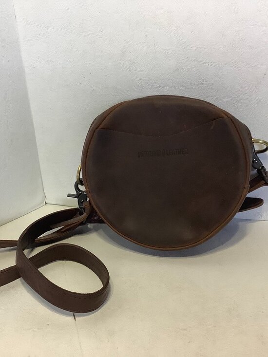 Handbags - Portland Leather Goods Circle Crossbody Bag Purse Brown 7"
